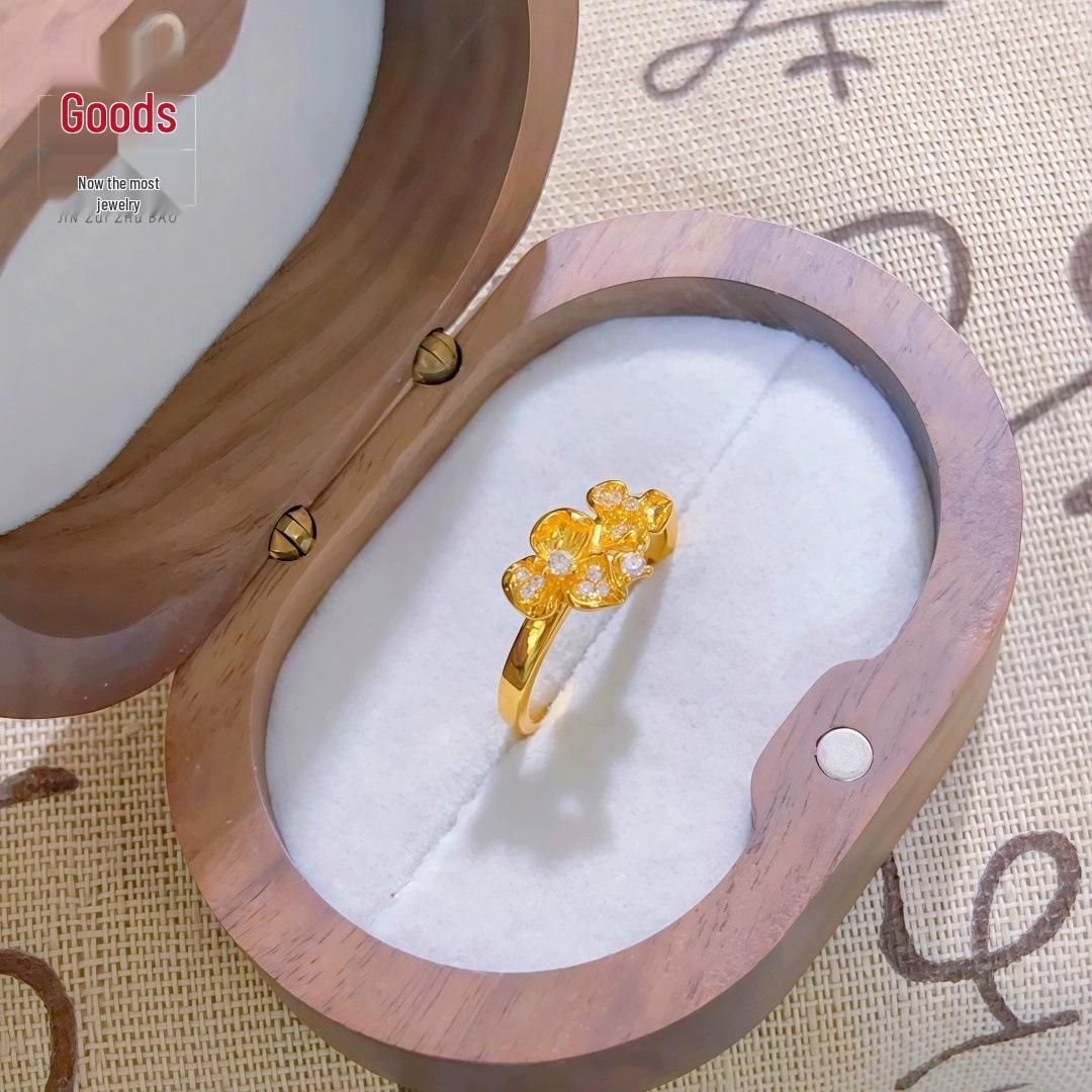 Elegant Rose Gold Iris Flower Diamond Necklace for Women