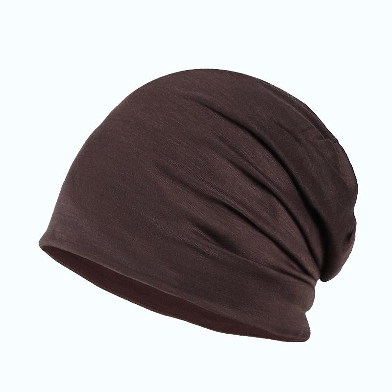 Herren Soild Indien Stretch Kordelzug Mütze Wolle Stricken Haarausfall Kopftuch Wickel