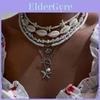 Oceaninspired Pearl Shell Necklace Handcrafted Geometric Style Female Jewelry