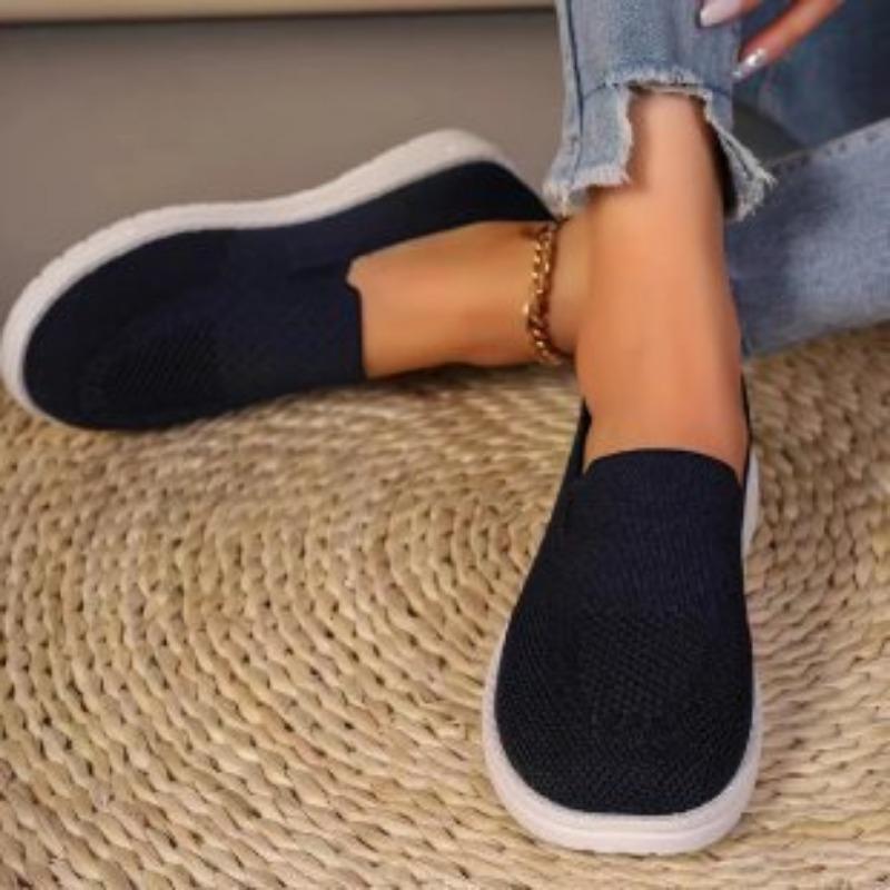 Large Size Fly-woven One-pedal Low-top Single Shoes Women's Breathable Feet Light Lazy Board Shoes Wish