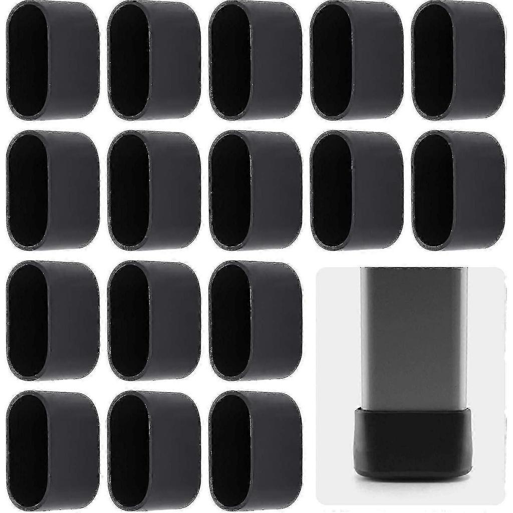16pcs Chair Leg Cap, Chair Leg Protection, Floor Protection, Foot Caps, Plastic Cover Cap, Folding Chair, Oval Tube For Sloping Chair Legs, Garden Cha