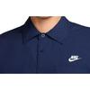 Nike Short-Sleeve Oxford Button-Up Shirt With Letter Logo Print Men Tops Navy-Blue FN3902-410