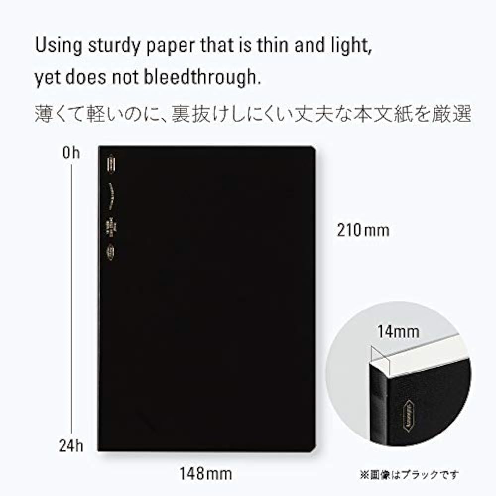 Nitoms STALOGY Notebook A5 Grid 365 Days Note Black S4101
