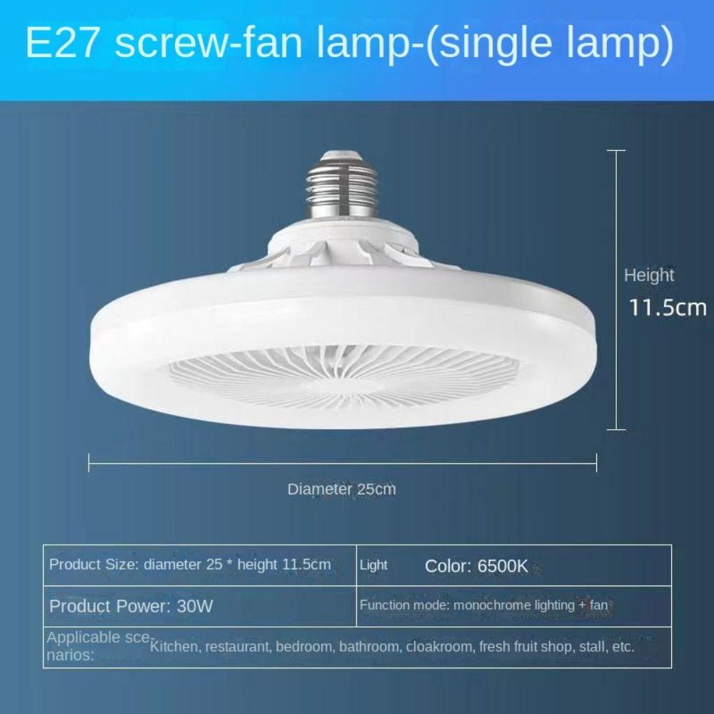 360-Degree Rotation E27 Fan Lamp Adjustable 2 in 1 LED Light Ceiling Fan E27 Fan Light  Bedroom