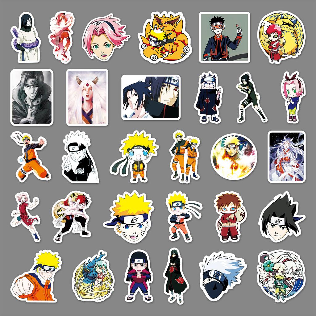 62 Non-repeat Cartoon Japanese Comic Decoration Laptop Suitcase Car Scooter Stickers