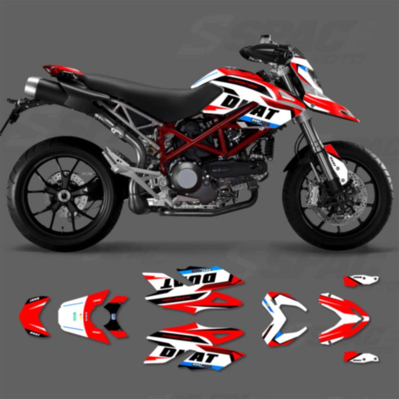 SPACE Custom Motorcycle Graphics For DUCATI HYPERMOTARD 796 1100 Decal Stickers Kits 002