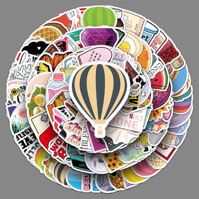 201 Small Fresh Graffiti Stickers Personalized Creative Decorative Water Cup Mobile Phone Case Suitcase Stickers