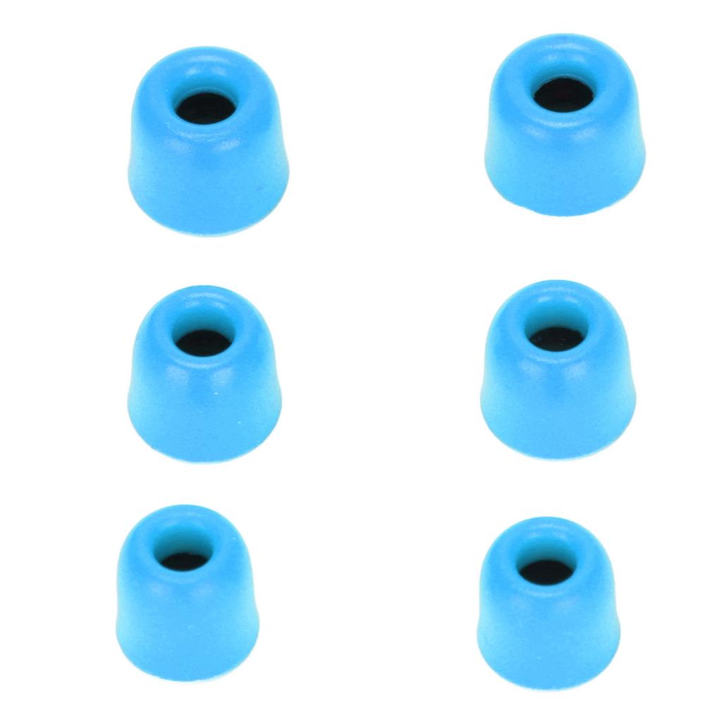 6 szt. Wymienne wkładki douszne Redukcja szumów Pianka zapamiętująca kształt Zatyczki do uszu do słuchawek 4,3 mm‑6,0 mmNiebieski