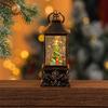 Antique Musical Snowfall Light-Up Lantern Ornament, Water-Filled Christmas Night Light Gift.