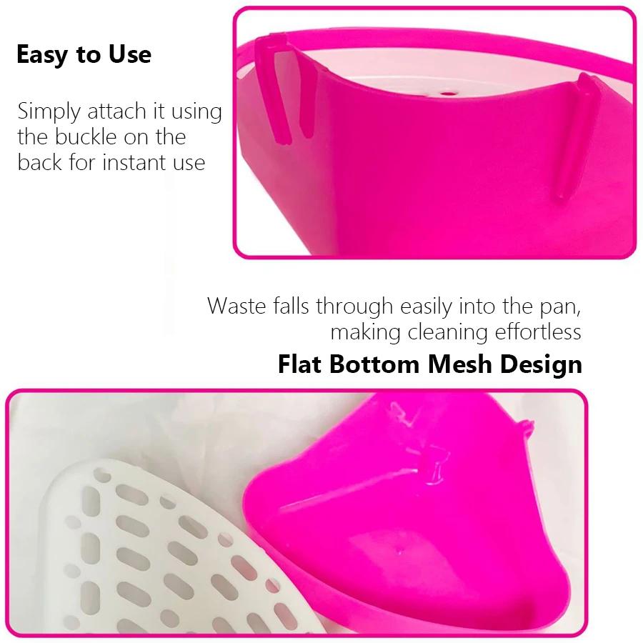 Triangle Fixable Litter Trays for Small Animals Pet Rabbit Hamsters Toilet Potty Bowl Corner Clean Supplies