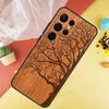 Baum Blüte Bambus Holz Handyhülle Für Samsung Galaxy S26 S25 S24 S21 S20 S22 S23 Ultra S10 Plus S25 FE Hülle Coque