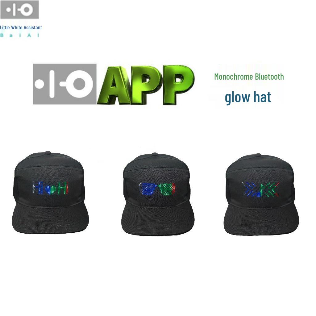 Bluetooth-gesteuerte LED-Leuchtmütze für Bühne und Weihnachtsfeiern