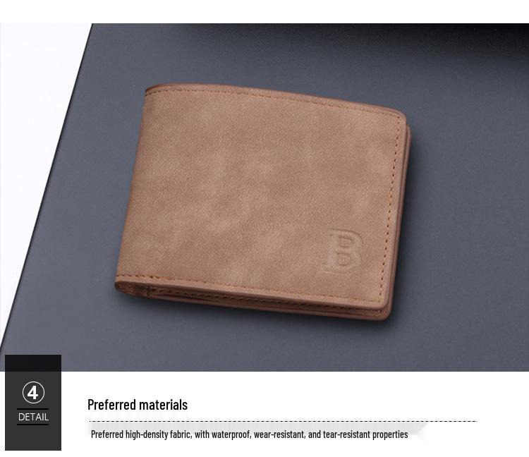 Men's Short Leather Wallet - In Stock