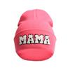 Winter Mama Letter Mini Solid Color Skullies Beanie Hat Outdoor For Women Hip Hop Knitted Caps Girl Casual Warm Ski Beanies Cap