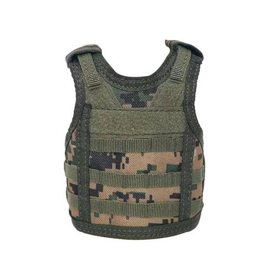 Copri gilet per bottiglia di birra Mini gilet militare in miniatura Bottiglia per bevande Manica per bottiglie Lattine per bottiglie Gilet Spallacci regolabili Copri per bevande