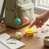 Funny Dumpling Bao Bun Keychain Fidget Clicker With LED Light Portable Stress Relief Toy for Travel Commute