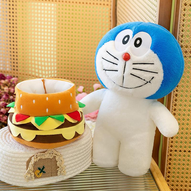 Soft Hamburger Cat Cartoon Plush Doll For Girls Birthday Gift Wholesale