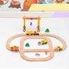 Wooden Hanging Tower Track Set Is Compatible With All Brands Of Railway Toys Road Accessories Assembly For Children Gifts PD60