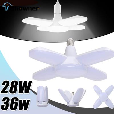 E27 Led Bulb Fan Blade Timing Lamp 28w Ac 85-265v Light Bulb Foldable Led Bulb Lamp For Garage Living Room Ceiling Light Lampada