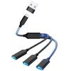 USB 1 to 3 extension cable 1-in-3-out USB-C 1 male to 3 female adapter USB multifunctional fast charging cable-C interface 3