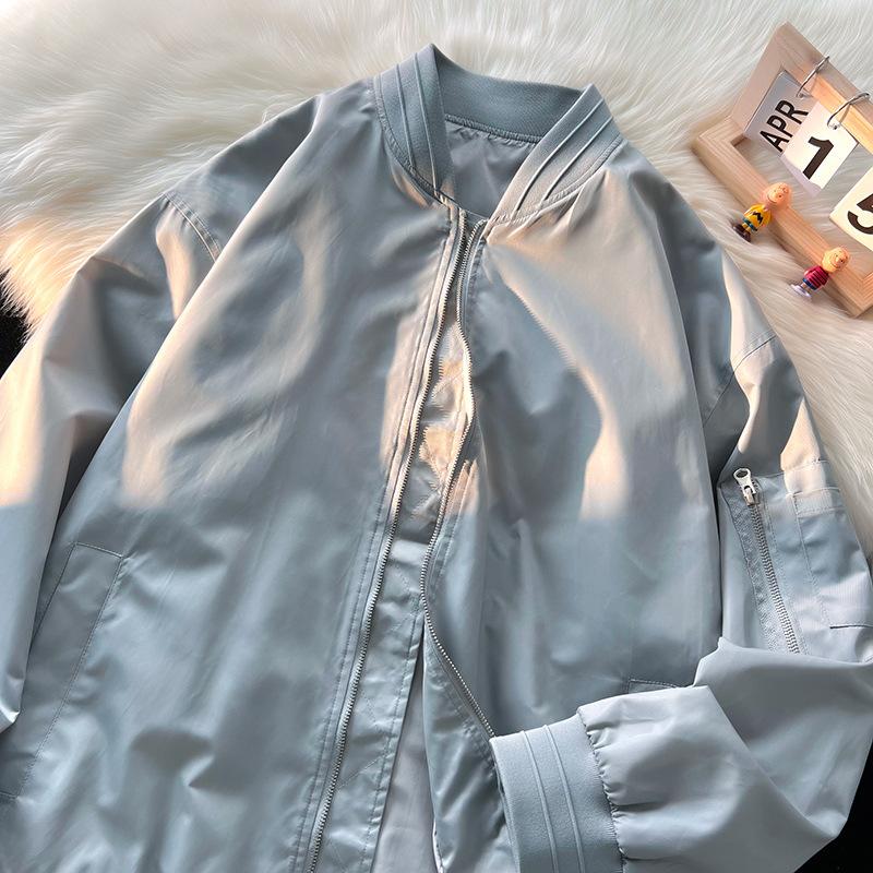 

Простая куртка-бомбер, утолщенная вышитая куртка пилота XXXL серый