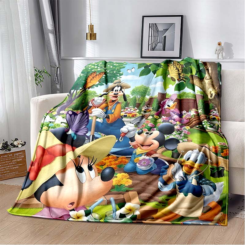 Mickey Mouse and Donald Duck Print Queen Size Blanket,Super Soft Bed Blanket,Lightweight Fuzzy Cozy for All Seasons,Holiday Gift