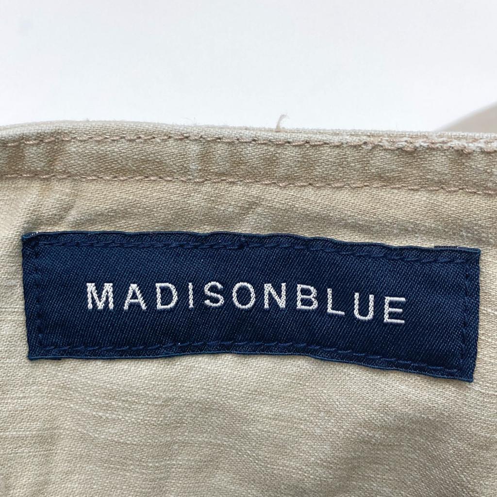 MADISON BLUE Beige SOFIE TIGHT LONG SKIRT BACK SATIN Skirt Skirt 2 khakiUsed