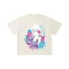 260 GSM Double Yarn 32 Count 100% Cotton Jujutsu Kaisen V59 Gojo Print Unisex Heavy Cotton T Shirt