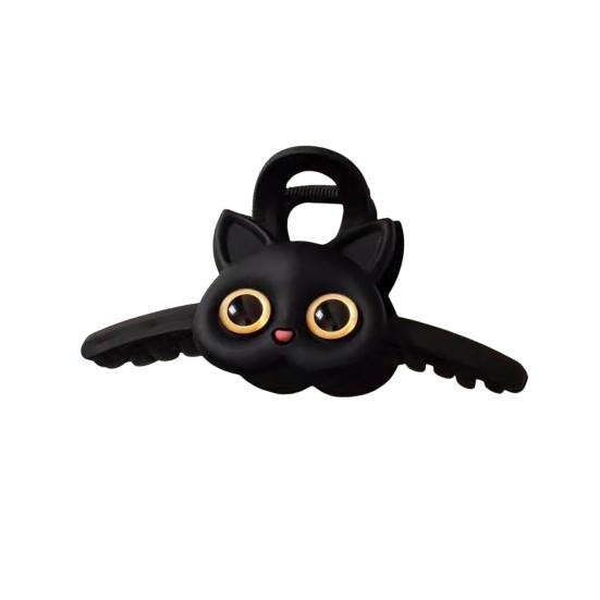 

Заколки для волос в виде мультяшных кошек, женские декоративные зажимы с прочным захватом, аксессуары для волос для девочек, шиньон чёрный