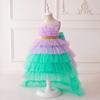 Girls Princess Tulle Wedding Dress Pageant Gown Kids 4-7 Years Old