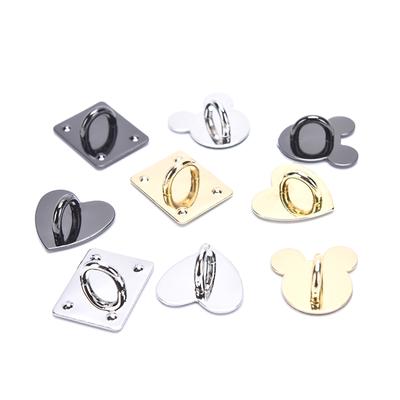 1/5/10pcs Non-detachable Metal Heart O&D Ring Side Clip Buckle Hardware Hook Accessories DIY Arch Bridge Pendant Hanger 2025