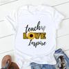 Hot Selling Women's Top Hot Selling Love Personality Pattern Printed Short-sleeved T-shirt Women Summer polyester fabric