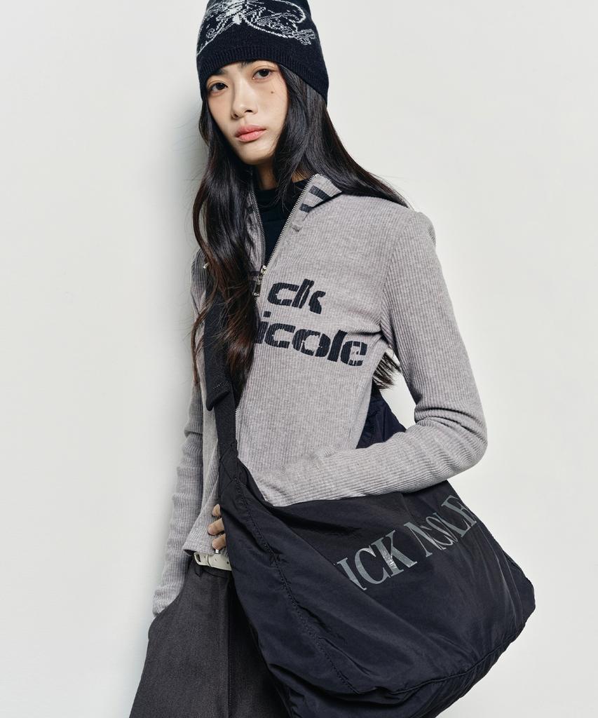 Nick&Nicole Nicole Nylon Big Square Bag_Black