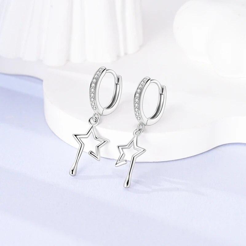 925 Silver Women's Sparkling Pavé Cubic Zirconia Flowing Curve Earrings Luxury Exquisite Engagement Wedding Premium Earrings