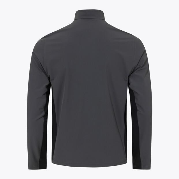 MUBEUSEUPOCHEUBAIDESANGTEU Wording Graphic Stand-Neck Woven Training Jacket Charcoal Vs121Ewt11