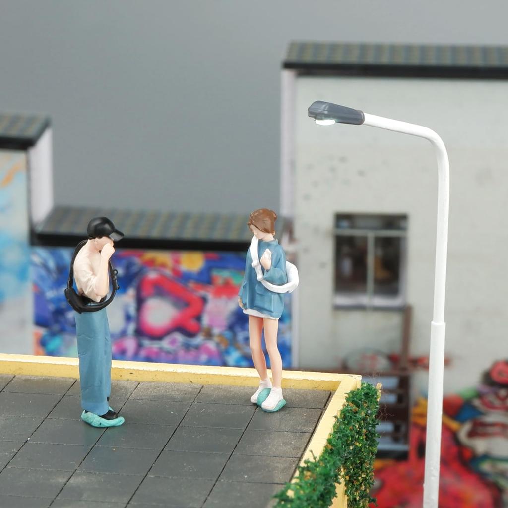 Shoucangjia Hand-painted 164 Scale Figure Miniature Figurine Resin Mini Doll Model Creative Photo Sand Table Scene Prop DIY Landscaping Display,