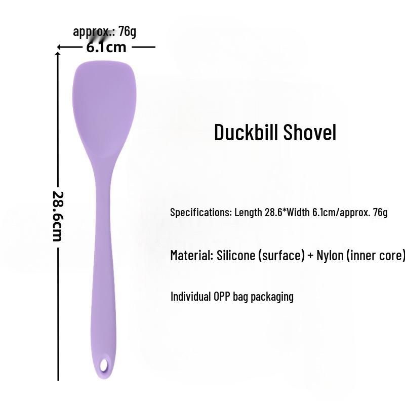 Silicone Full-Wrap Flat Head Spatula for Baking, Mixing, and Salad Serving.