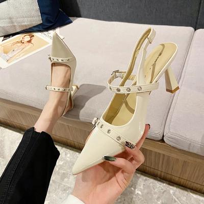 Mode Sexy High Heels Damen Sandalen Sommer Kleid Party Schuhe Neu Spitz Zehen Slipper Designer 2024 Walking Pantoletten Mujer Zapatos Pumps