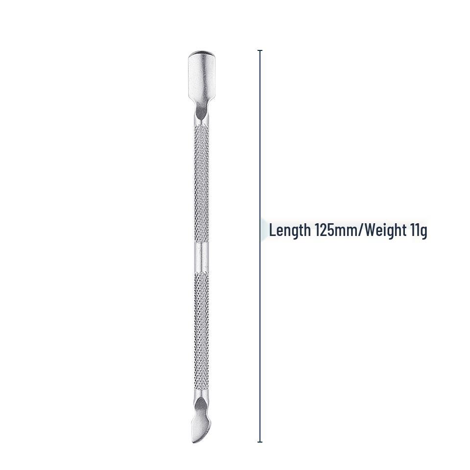 Double-Ended Stainless Steel Cuticle Pusher and Scraper for Nail Art