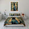 Artistic Cat Decor Set - Home Accent Exquisite Three-Piece Bedding Set Gift For Kids And Adults