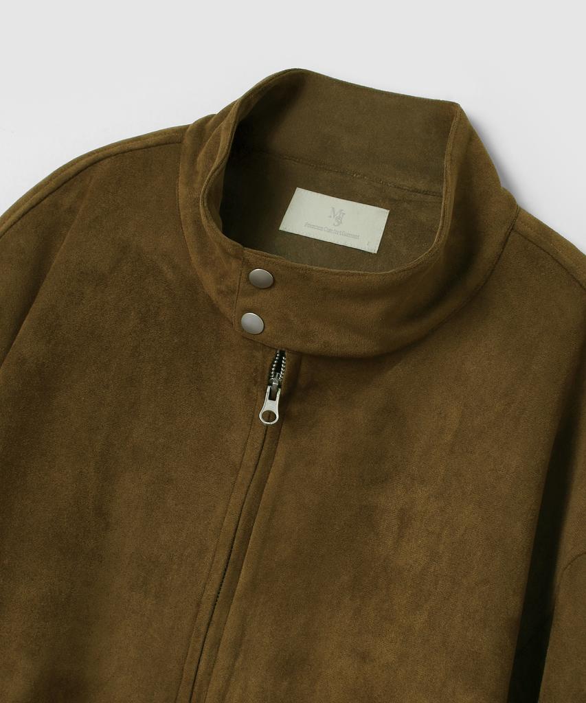 Mood Inside William Suede Harrington Jacket_Brown