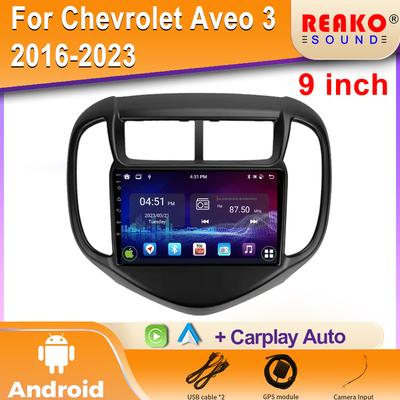 For Chevrolet Aveo 3 2016-2023 Auto Wireless Carplay Car Radio Multimedia Navigation GPS 4G Android Stereo Screen