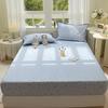 Cotton Fitted Sheet with Elastic Bands Non Slip Adjustable Mattress Cover Plant Flowers Printed for Double King Queen Bed