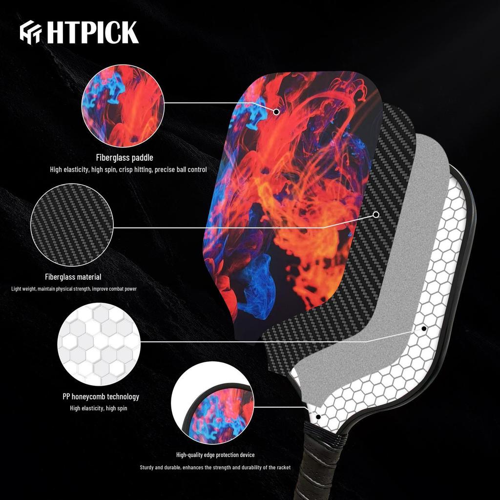 Beginner Fiberglass Pickleball Paddle for Outdoor Sports