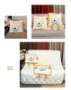 Two-in-One Embroidery Throw Pillow and Quilt: Logo Print Cushion for Bed, Car, Office, or Nap