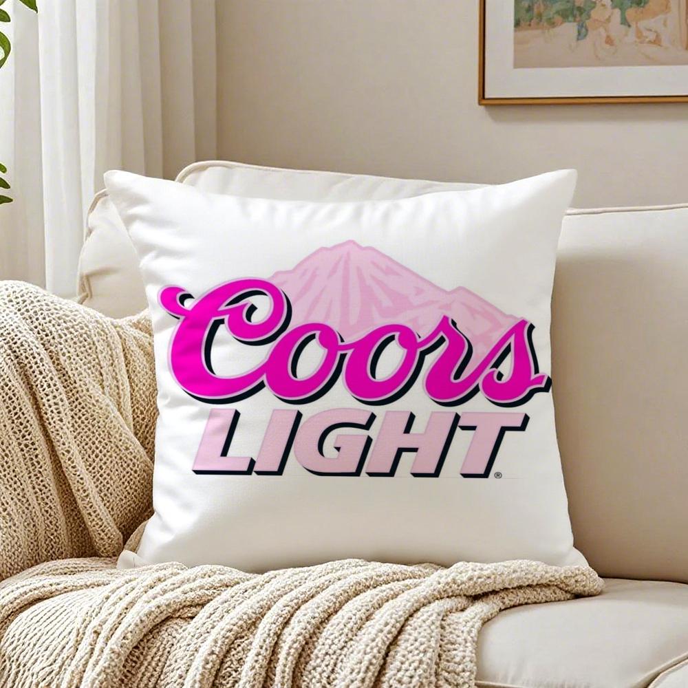 Classic American Beer Art CCoors Cushion Cover Linen Pillowcase Soft for Sofa Bed Home Room Decor