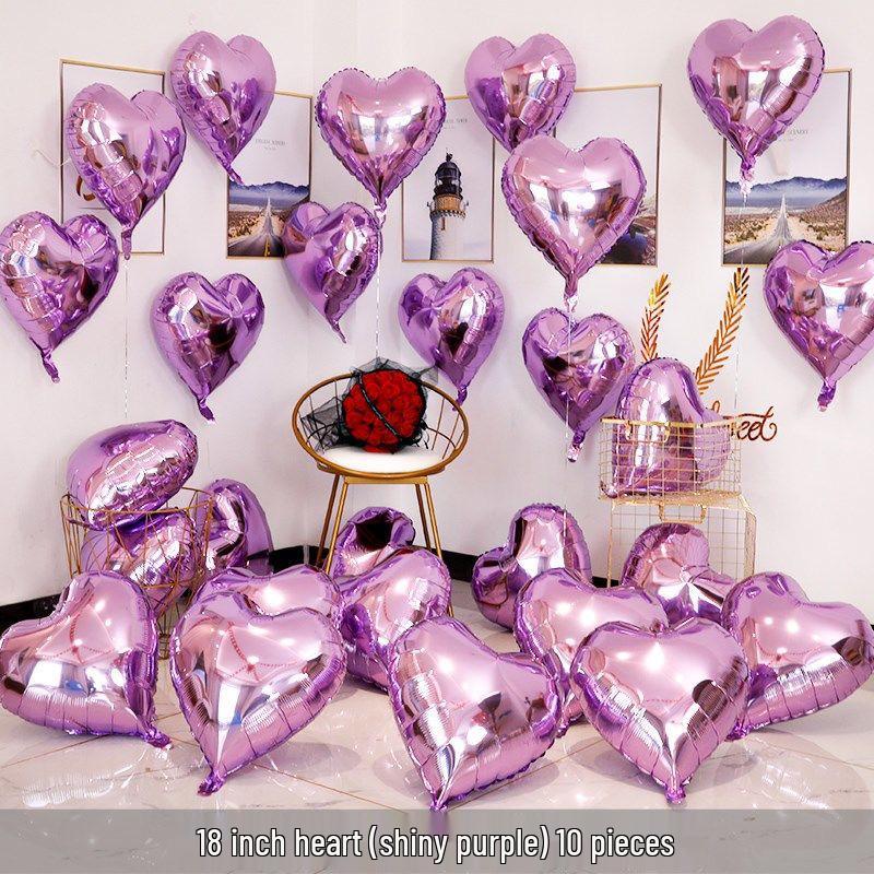 

Набір 18-дюймових фольгованих кульок у формі серця для весіль та днів народжень