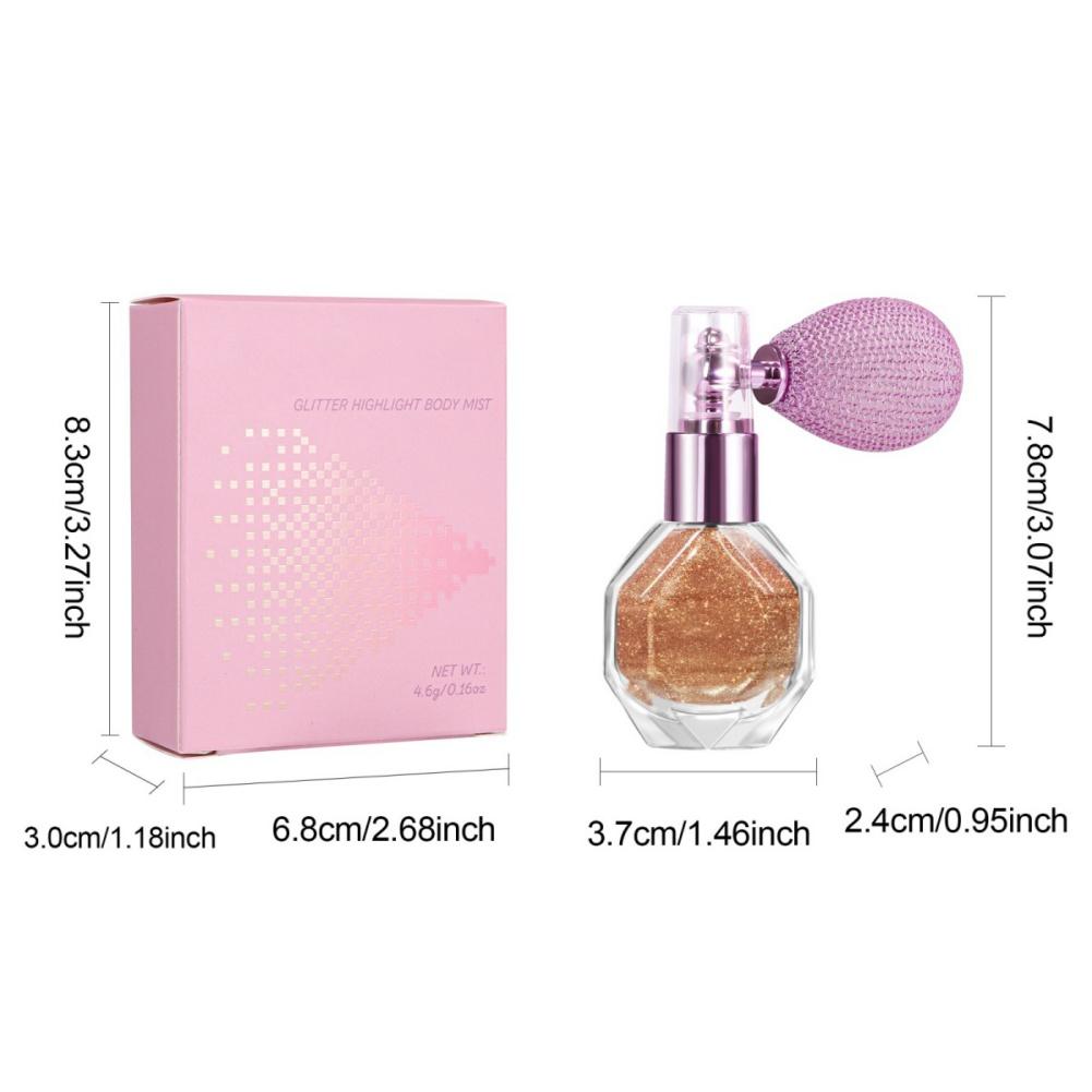 Highlighter Spray Glitzer Körper Gesicht Schimmerpuder Festliche Party Schimmer