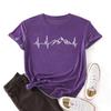 T-shirt Estiva Semplice a Maniche Corte da Donna Taglie Forti Ampia Girocollo Cotone Casual T-shirt Donna Eleganti Moda Ufficio Lady Top 24491