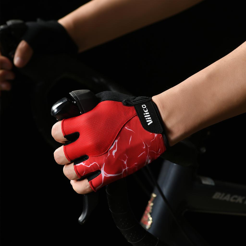 Half Finger Outdoor Cycling Anti Slip Anti Sweat Men Women Half Finger Gloves Breathable Anti Shock Sports Gloves